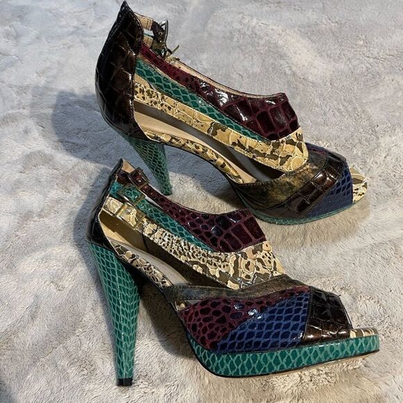 Aldo snake print heel sandals - Picture 1 of 7